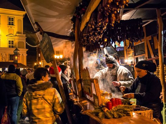 Rustikale Gaumenfreuden Mittelalter-Stand auf dem Hauptmarkt